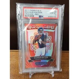 Deshaun Watson 2017 Panini Rookies & Stars RC Crusade Red #'d 41/99 #6 PSA 10